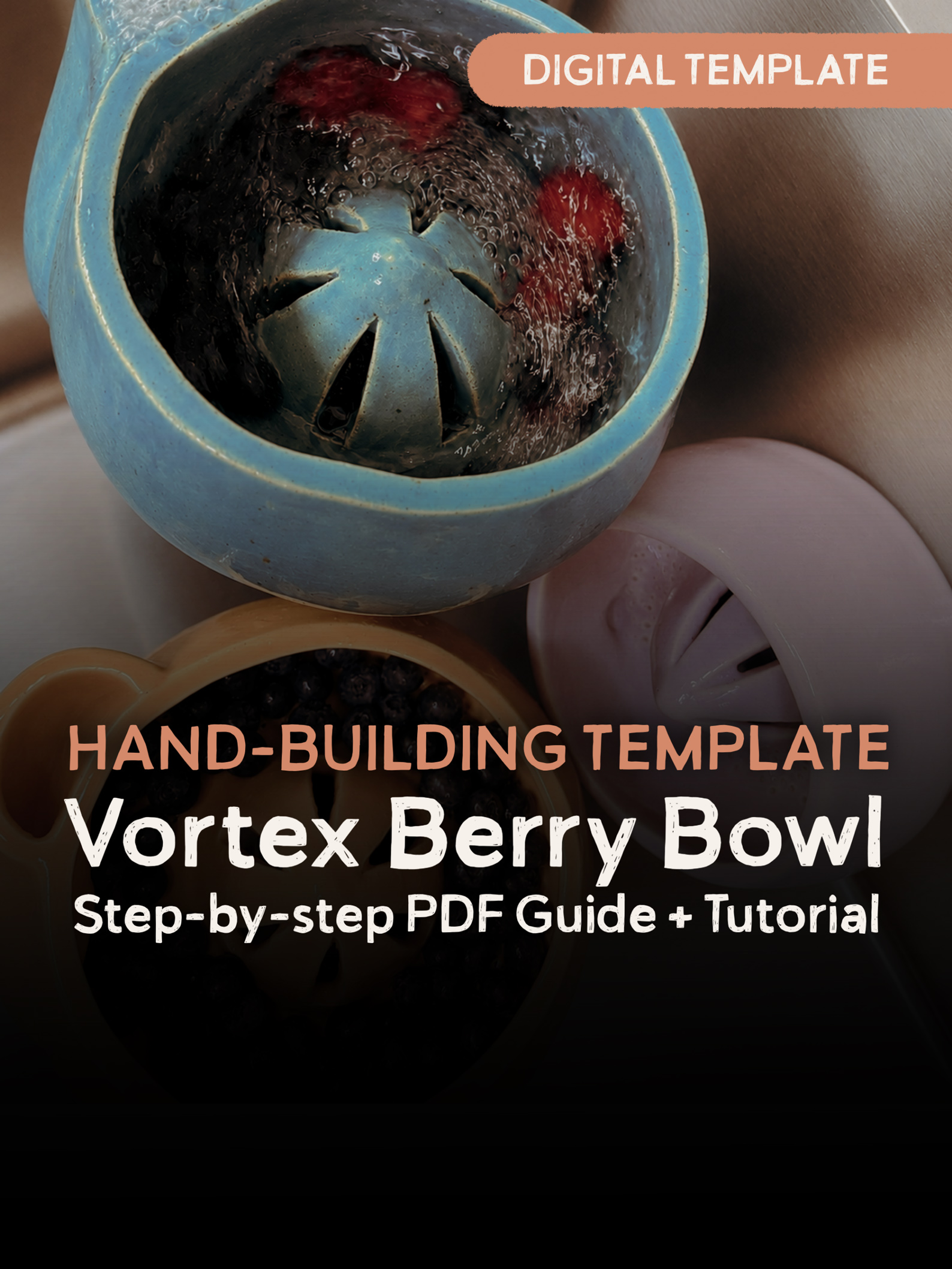 Viral Vortex Berry Bowl Hand-Building Templates