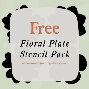 Floral Plate Stencil Pack SVG Set