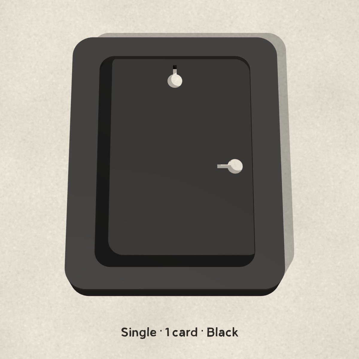 Black single ATC display frame with rounded corners