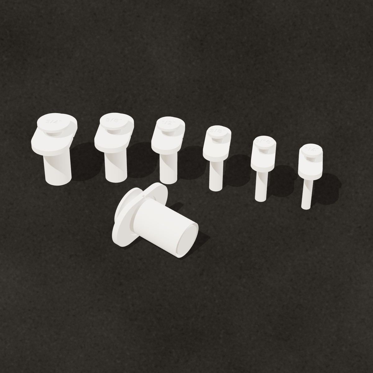 Syringe Hole Cutters, set of 7